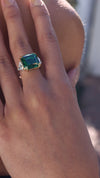 Jessica Emerald Green Ring 9K White Gold