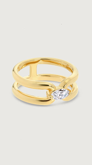 Jett Ring 18K Gold Vermeil