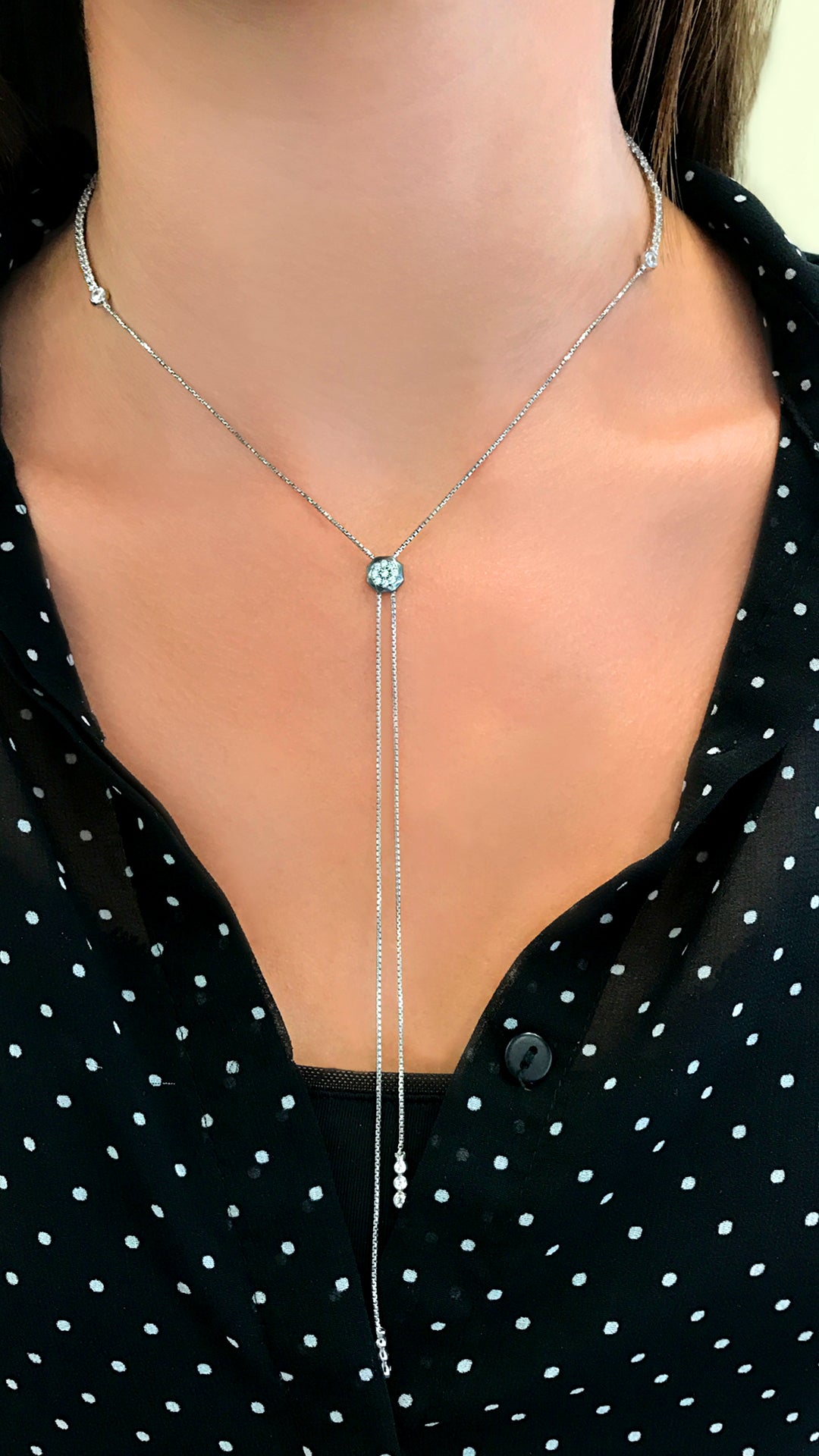 Lexi Necklace White Gold Plated