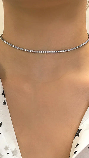 Lexi Necklace White Gold Plated