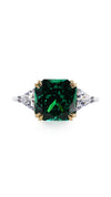 Leyton Flanders Emerald Ring Sterling Silver