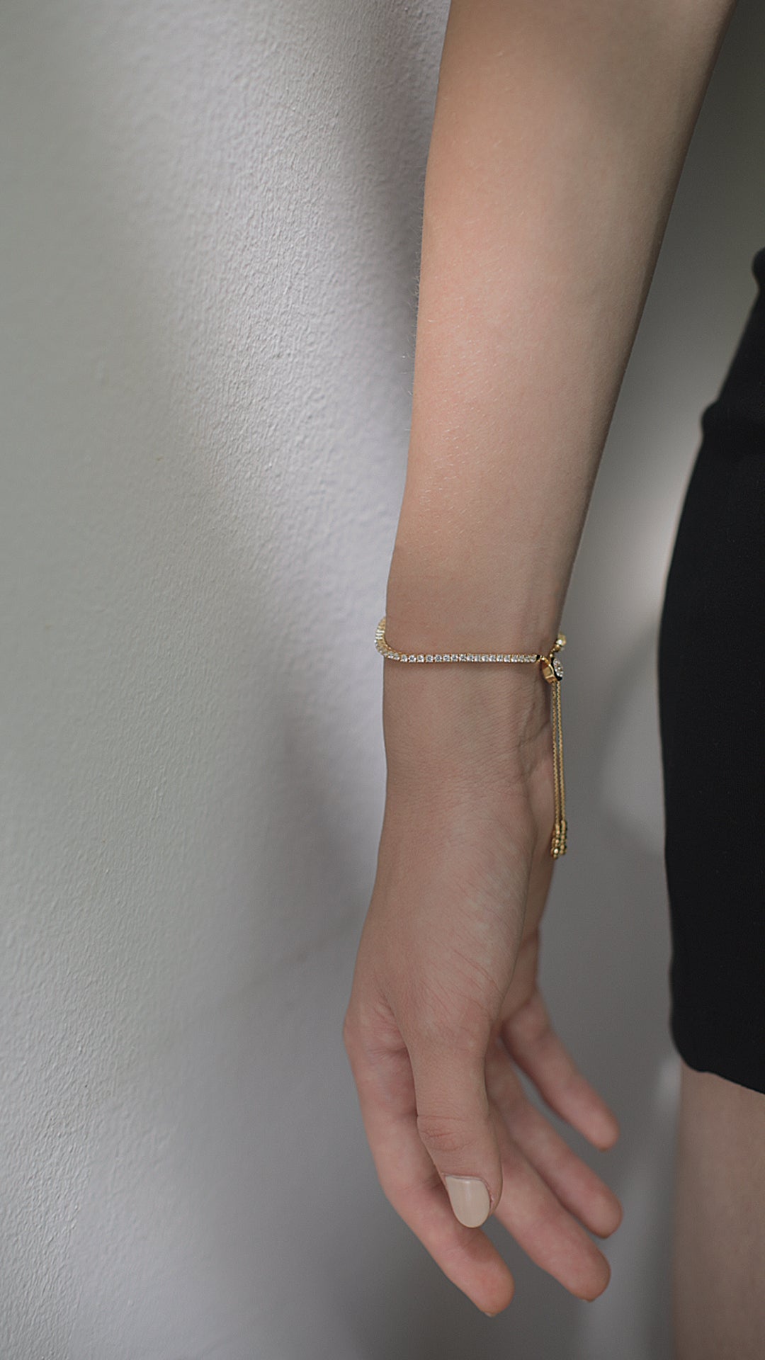 Dainty gold vermeil on sterling silver tennis bracelet – timeless gift for her