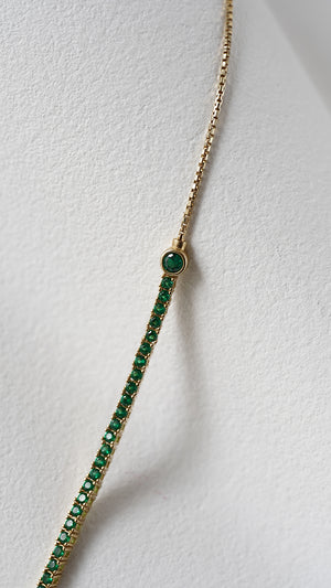 Lexi Necklace Emerald 18K Gold Vermeil