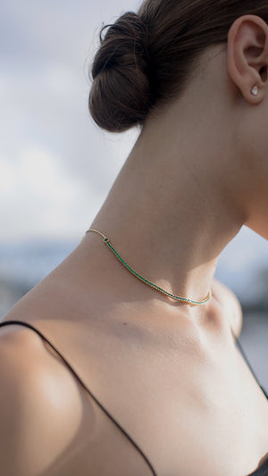Lexi Necklace Emerald 18K Gold Vermeil