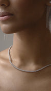 Lexi Tennis Necklace White Gold Plated