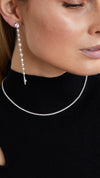 Lexi Tennis Necklace White Gold Plated