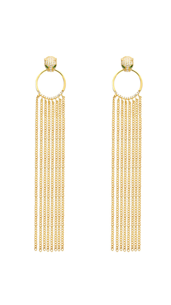 Maumau Chandelier Earrings Gold Vermeil