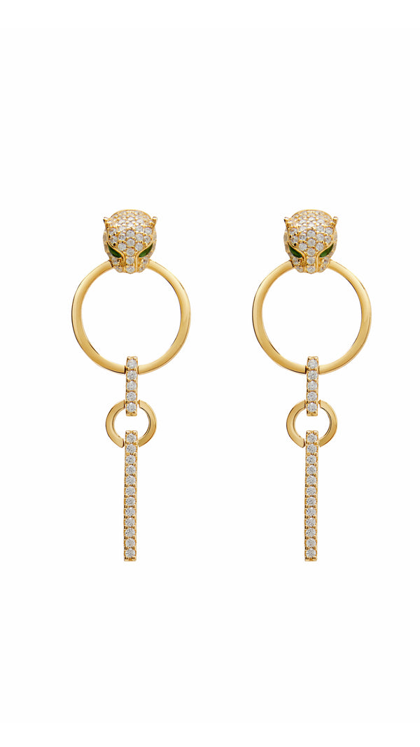 Maumau Drop Earrings Gold Vermeil