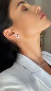 Suriya Ear Jackets White Gold Plated