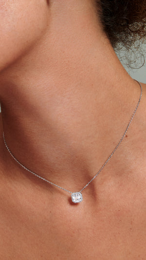 Misha Necklace White Gold Plated