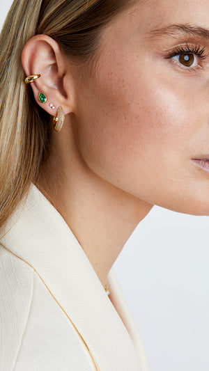 Walden Hoop Earrings Gold Vermeil