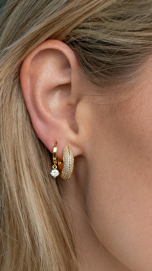 Tilda Hoop Earrings Gold Vermeil