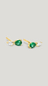 Zeta Studs Emerald 18K Gold Vermeil