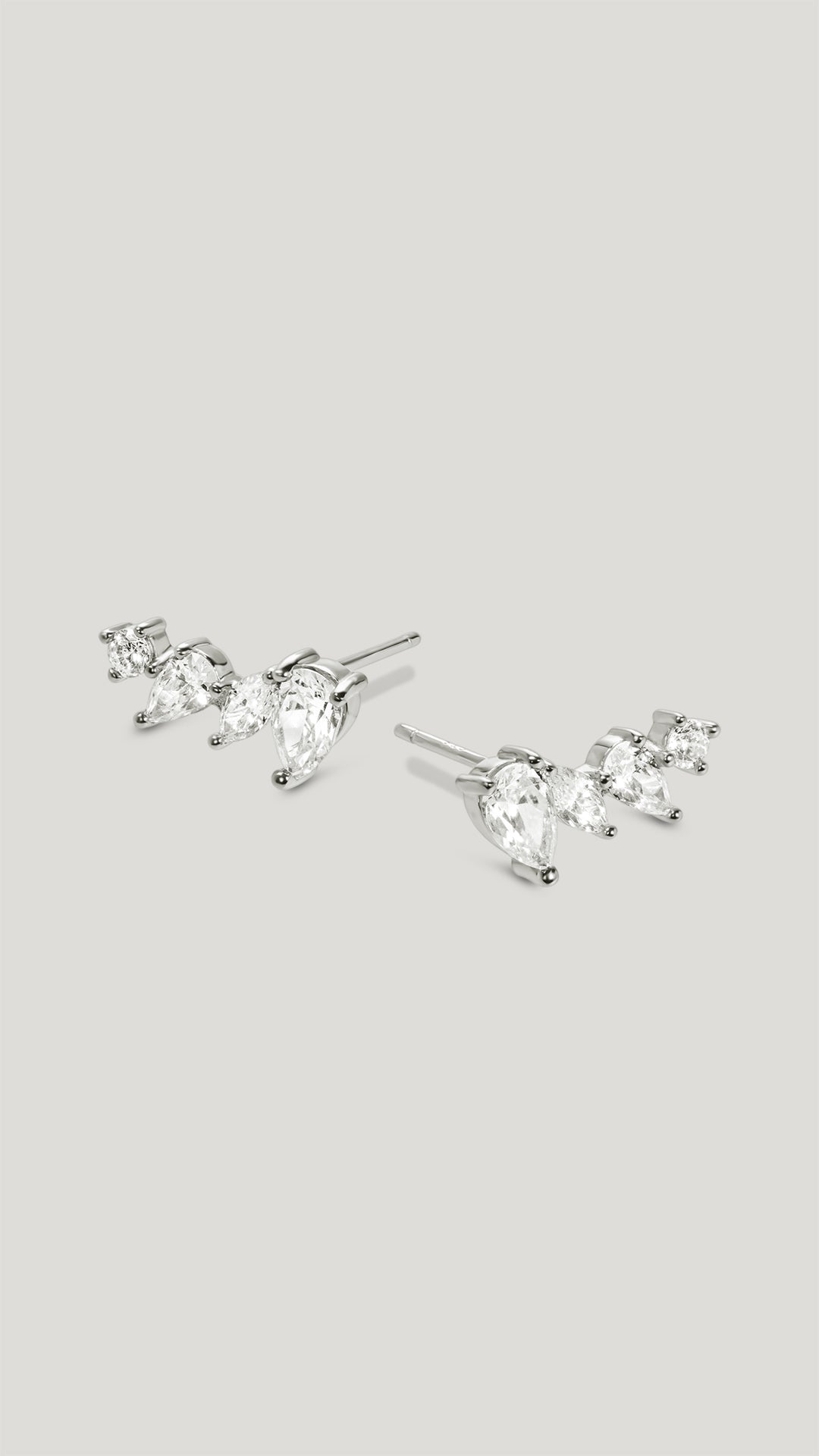 Abigail Studs White Gold Plated
