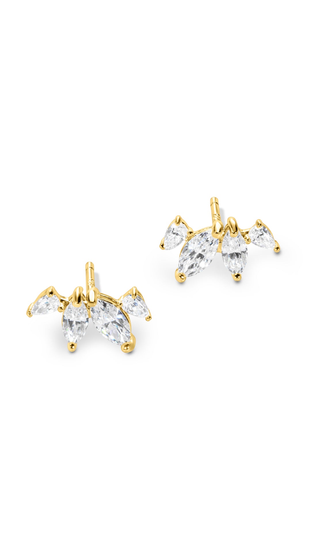 Kira Stud Earrings Gold Vermeil