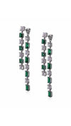 Nona Emerald Green Earrings Sterling Silver