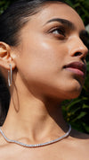 Paloma Large Hoops White Gold Plated