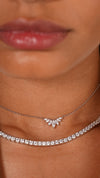 Tulisa Marquise Necklace White Gold Plated