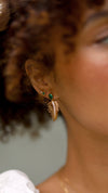 Toluda Ear Climber Emerald Gold Vermeil