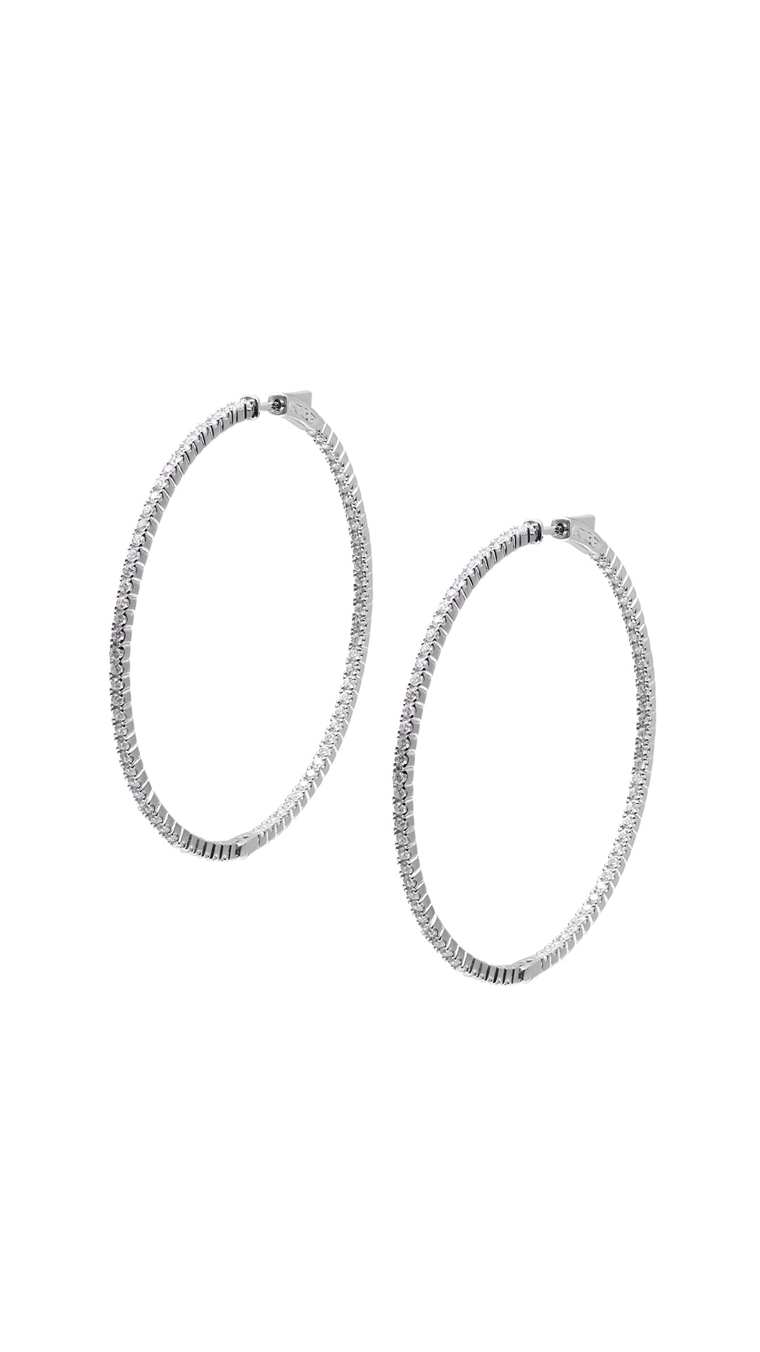 Paloma Large Hoops White Gold Plated