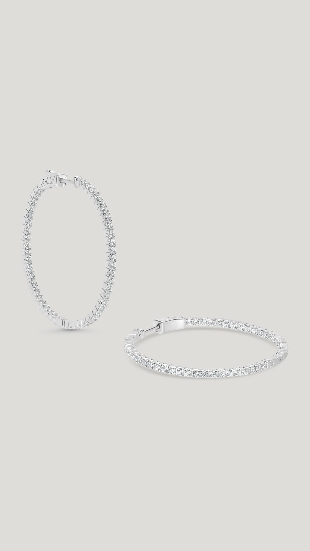 Paloma sterling silver large hoop earrings for women