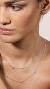 Petra Necklace White Gold Plated