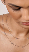 Petra Necklace White Gold Plated