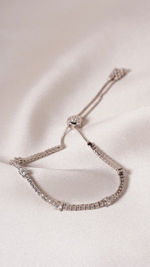 Phoebe Bracelet White Gold Plated