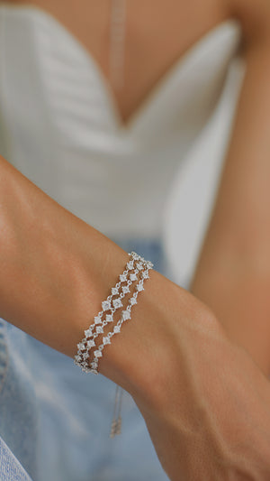 Phoenix Bracelet White Gold Plated