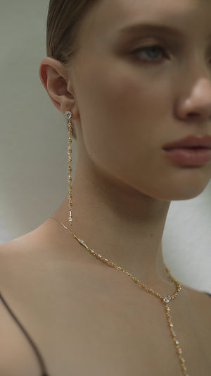 Phoenix Slim Earring 18K Gold Vermeil