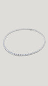 Taryn Gradient Line Necklace White Gold Plated