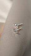 Steff Studs White Gold Plated