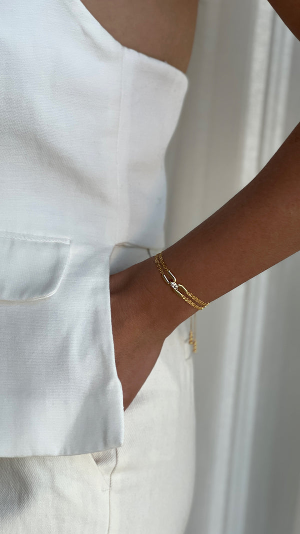 Stevie Bracelet Gold Vermeil