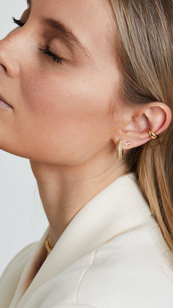 Steff Stud Earrings Gold Vermeil