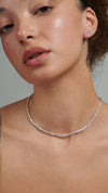 Sterling silver tennis necklace for women