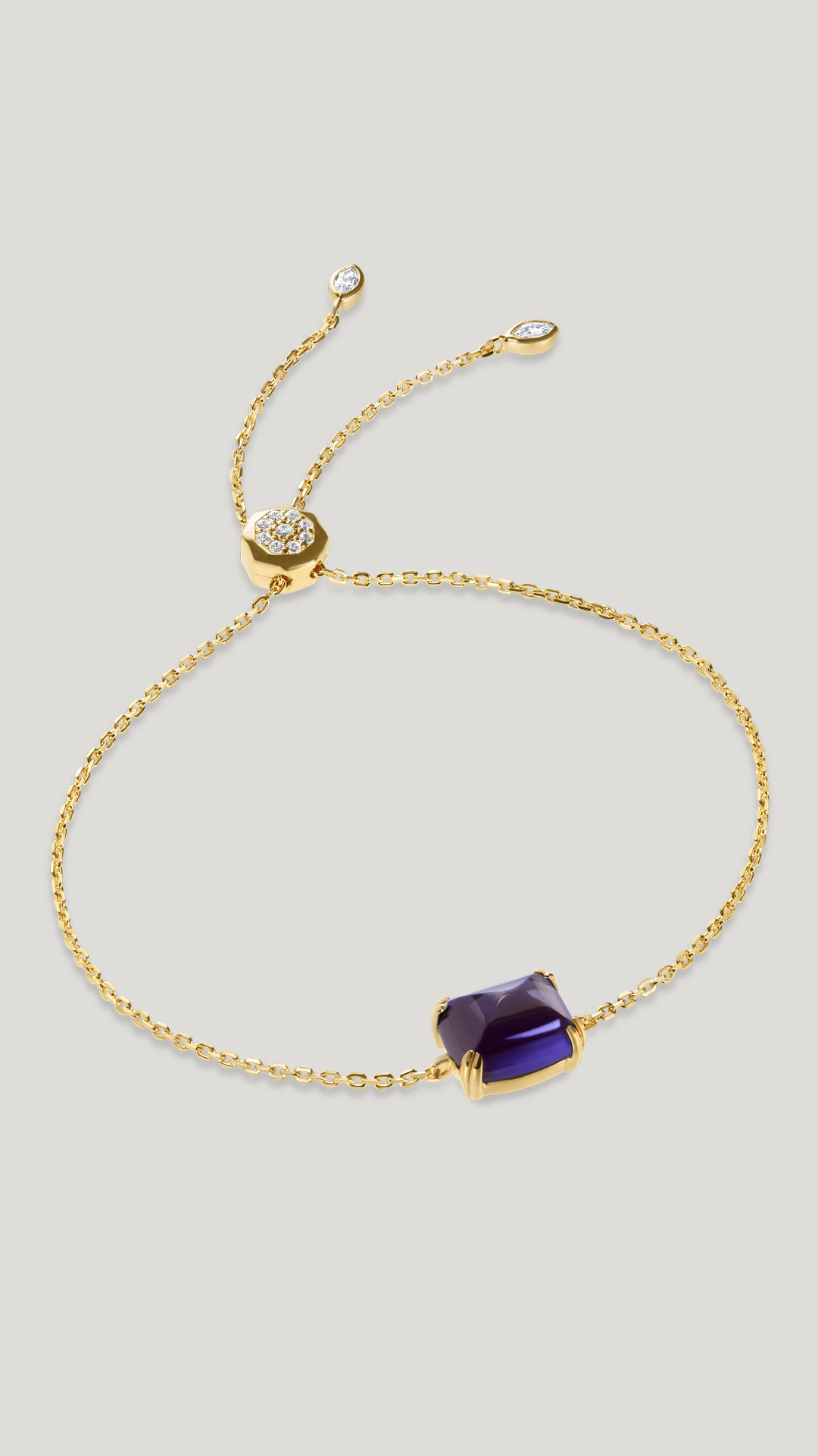 Sugarloaf Bracelet Tanzanite Gold Vermeil