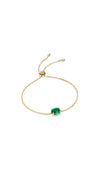 Gold vermeil slide bracelet for women with recycled emerald stone from the Sugardrop collection.