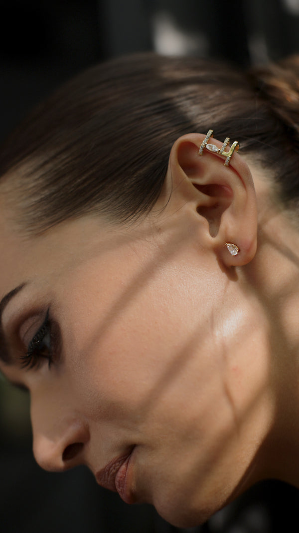 Telma Ear Cuff Earring Gold Vermeil