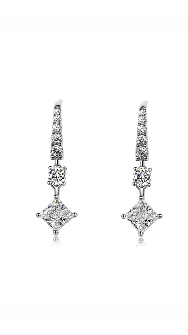 Thea Princess Earrings Sterling Silver