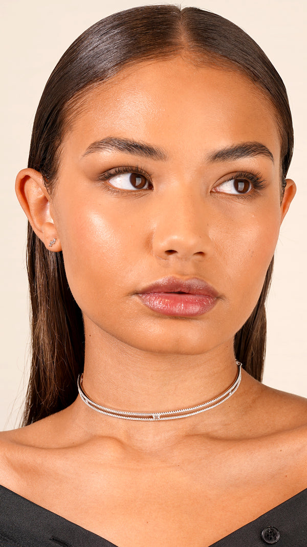 Thela Choker Necklace Sterling Silver