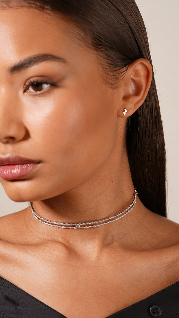 Thela Choker Necklace Sterling Silver