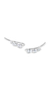 Toluda sterling silver ear climber earrings for women.