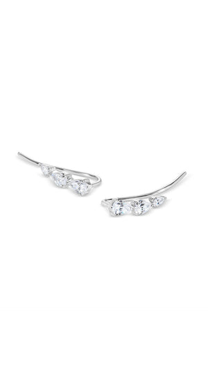 Toluda sterling silver ear climber earrings for women.