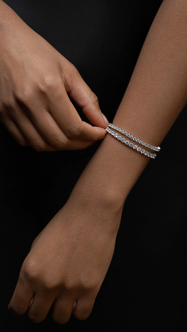 Vianne Tennis Bracelet 9K White Gold