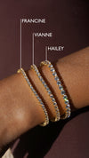 Hailey Round Prong Tennis Bracelet 18K Gold Vermeil