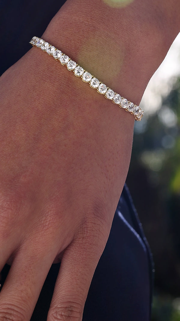 Vianne Tennis Bracelet 9K Yellow Gold