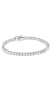 Vianne 9k white gold tennis bracelet for women made from the finest alternatives to mined diamonds. 