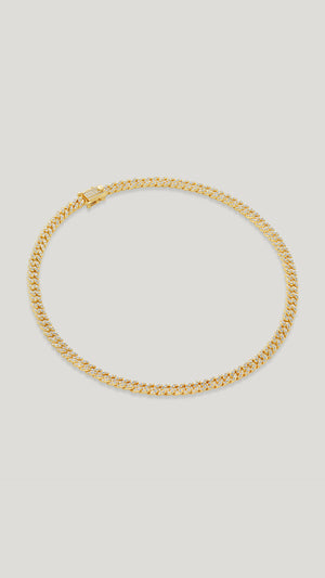 Vida pavé small cuban chain necklace for women 