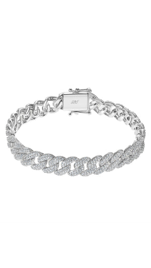 Vida cuban chain links bracelet for women in sterling silver