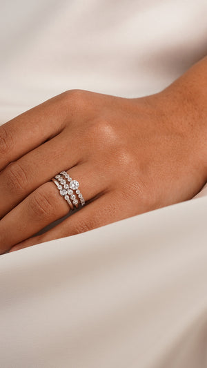 Wallis Ring White Gold Plated